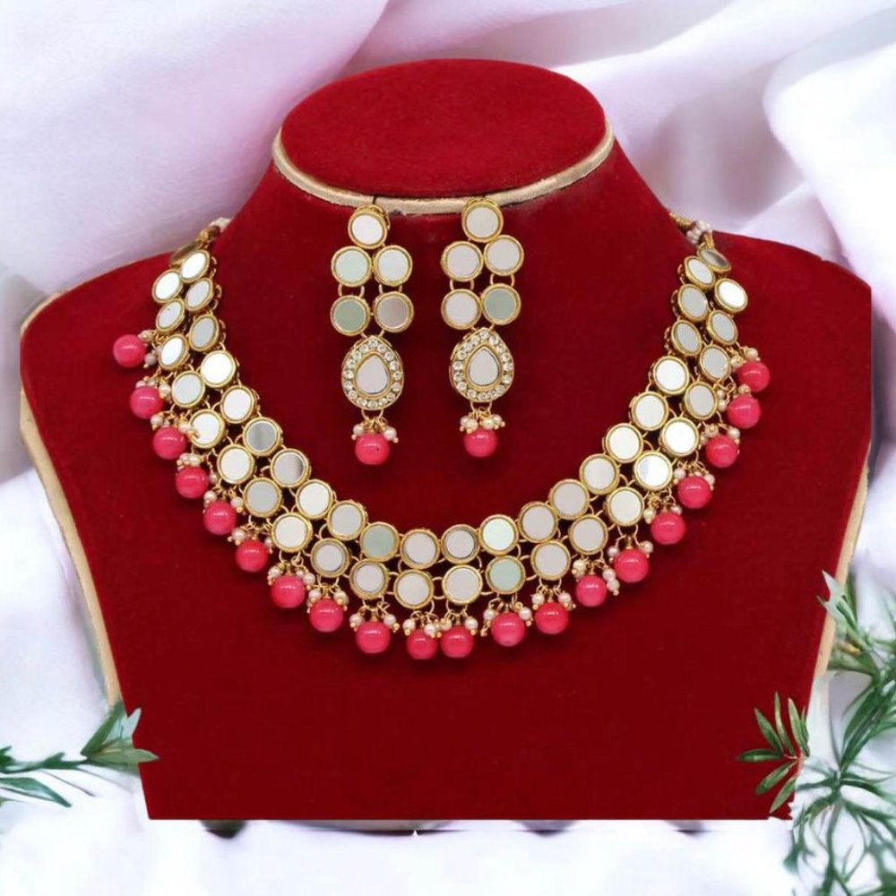 Kundan Mirror Necklaces Set